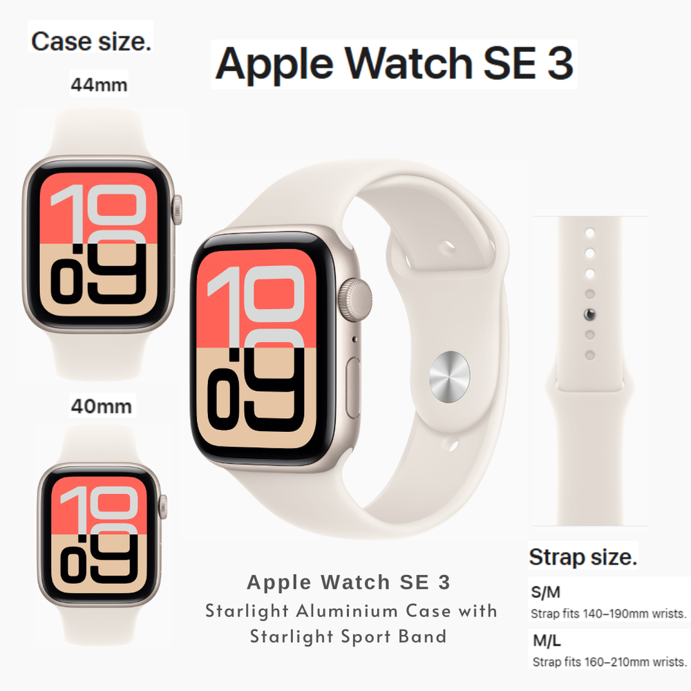 Apple Watch SE 3 , Aluminium Case with Sport Band - Singapore